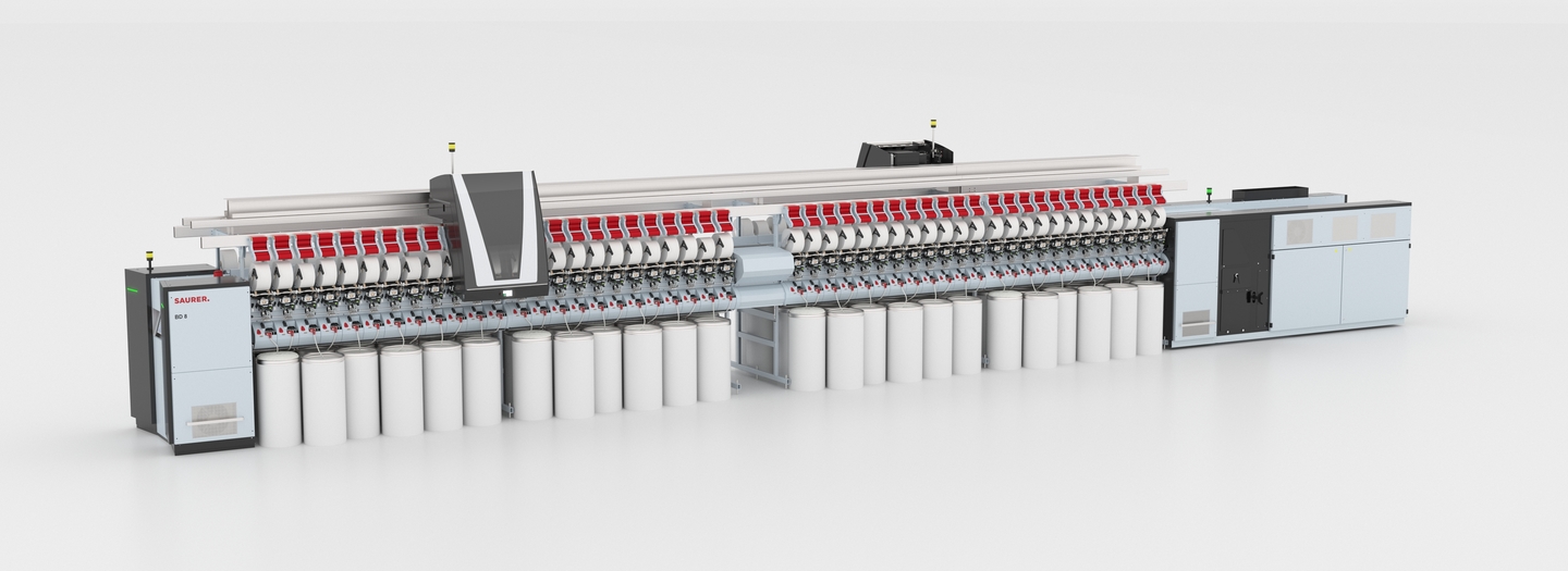 Saurer BD 8 semi-automatic rotor spinning machine