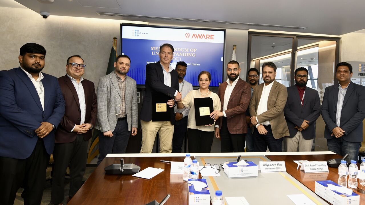 AWARE™ has signed an MOU with BGMEA to bring blockchain-based traceability and Digital Product Passport readiness to Bangladesh’s garment industry