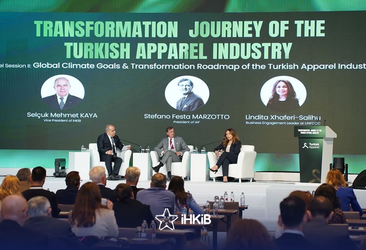 Turkish Apparel Industry Pushes for Collective Action on Climate Transition The need for stronger industry-wide collaboration in meeting global climate goals took center stage at the “Transformation Journey of the Turkish Apparel Industry” event, organized by Istanbul Apparel Exporters' Association (IHKIB) on May 11, 2026. The event brought together key voices from the apparel and textile sector to discuss how Turkish manufacturers can move forward in line with international climate expectations while staying competitive in an increasingly demanding global market. During the session, “Global Climate Goals & Transformation Roadmap of the Turkish Apparel Industry,” Stefano Festa Marzotto, President of International Apparel Fedaration joined Mehmet Kaya, Vice President of IHKIB and Lindita Xhaferi-Salihu, Business Engagement Leader at UNFCCC to share perspectives on the path ahead for the sector. Speaking at the event, Stefano Festa Marzotto stressed that real progress will depend on coordinated action across the entire value chain. He noted that industry transformation cannot be achieved through isolated efforts, whether from brands setting requirements independently, development partners working through separate projects, or manufacturers making investments without the right support systems in place. Instead, he emphasized the need for a shared roadmap that puts manufacturers at the center of the process. “Industry transformation will not happen through individual actors working in isolation,” he said, adding that manufacturers must be supported through a collective framework where all stakeholders work toward common goals with a clear understanding of priorities and timelines. Marzotto also pointed to the creation of the Apparel and Textile Transformation Initiative (ATTI) as a practical step toward this kind of coordination. The initiative was jointly founded by the International Apparel Federation (IAF) and International Textile Manufacturers Federation (ITMF), together with industry partners including IHKIB. The platform aims to strengthen collaboration across the apparel and textile supply chain by aligning manufacturers, associations, and global stakeholders around a common transition strategy. For Turkey’s apparel sector, the discussion highlighted both the scale of the challenge and the opportunity ahead. As global buyers continue to raise expectations around climate action, traceability, and responsible production, manufacturers are under growing pressure to adapt. Events like this underline the importance of building practical partnerships that can help translate climate goals into measurable action on the factory floor. The message from Istanbul was clear — the industry’s progress will depend less on individual efforts and more on how effectively stakeholders can move forward together.